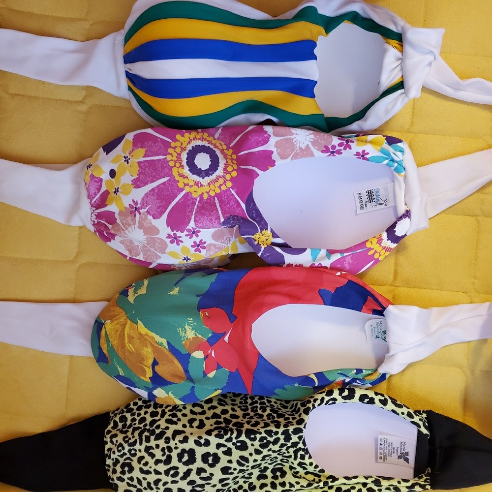 Lot of 4 Brazilian bikini tops + 2 bottoms
